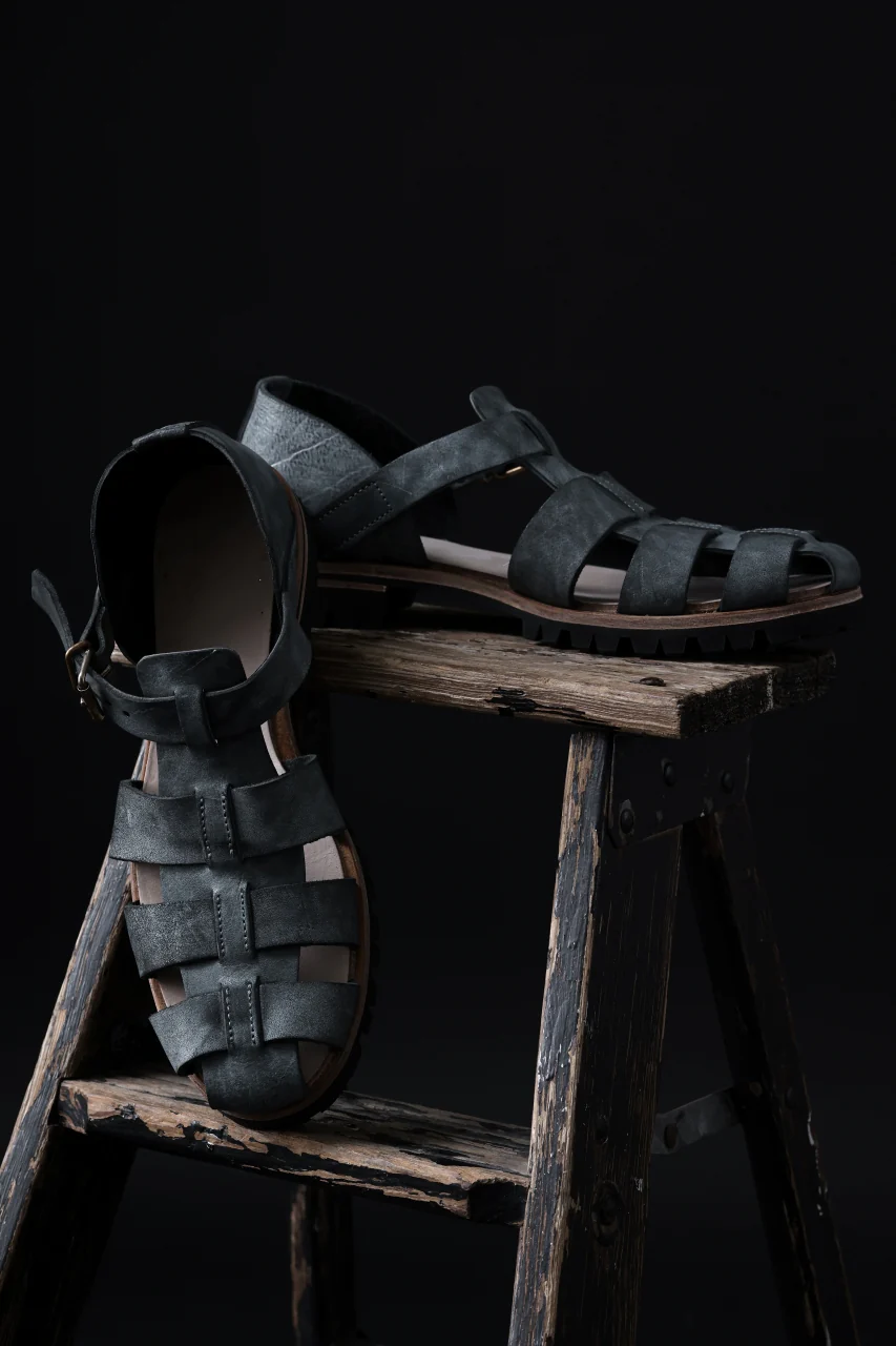 ierib gurkha shoes / White Waxy Horse Butt (BLACK) - Image 31