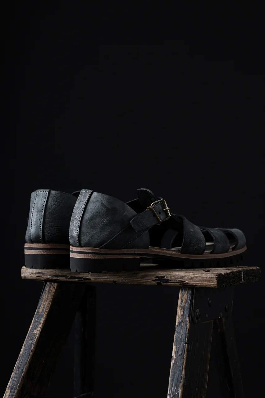 ierib gurkha shoes / White Waxy Horse Butt (BLACK) - Image 32