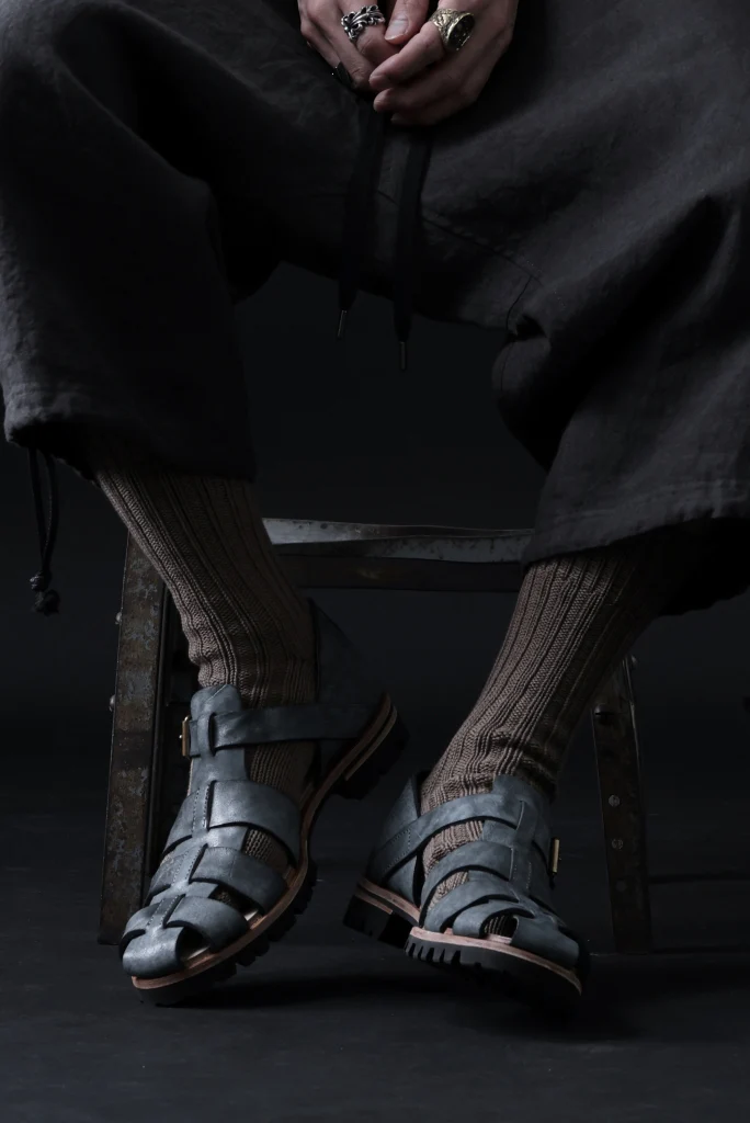 ierib gurkha shoes / White Waxy Horse Butt (BLACK) - Image 45