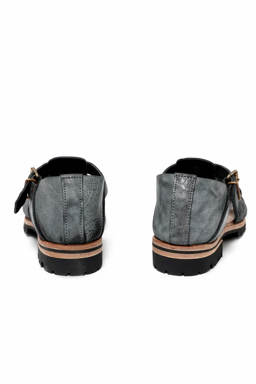 ierib gurkha shoes / White Waxy Horse Butt (BLACK) - Image 8