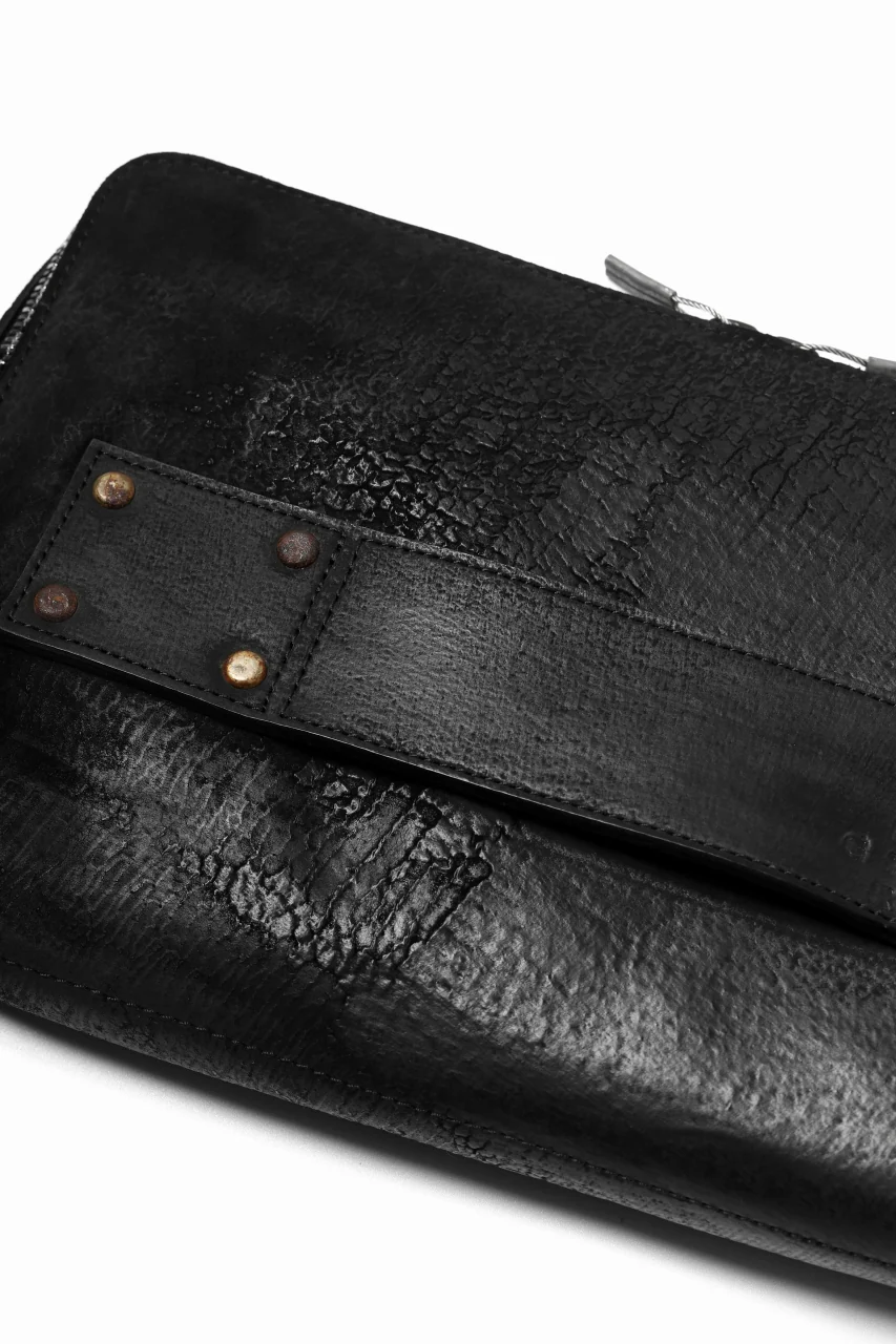 ierib "Last Number" onepiece clutch-bag / waxy JP culatta (BLACK) - Image 5