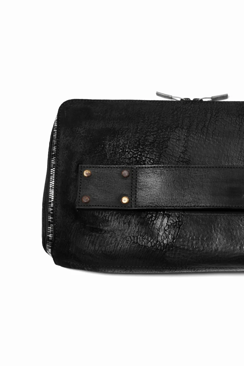 ierib "Last Number" onepiece clutch-bag / waxy JP culatta (BLACK) - Image 6