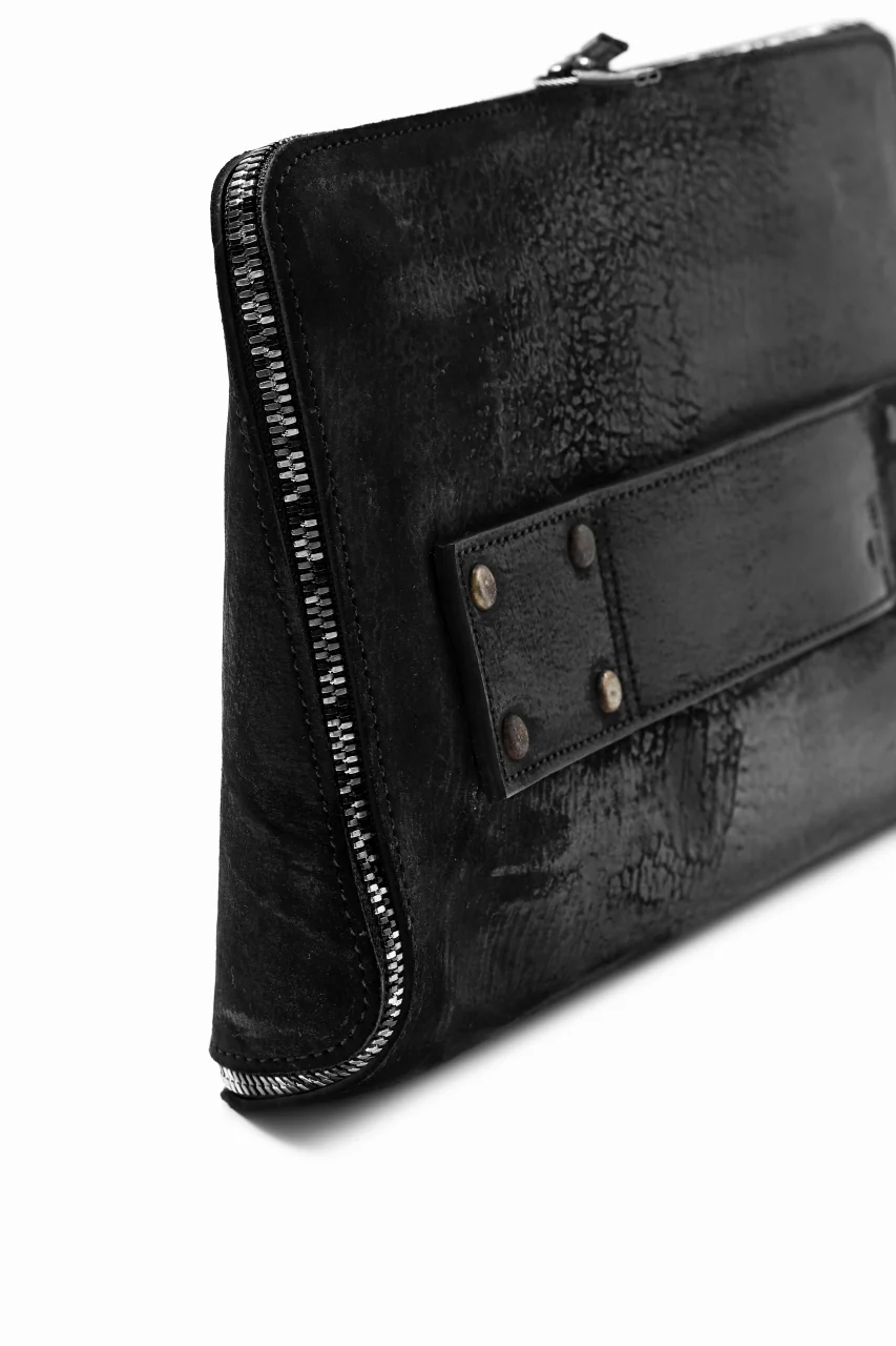 ierib "Last Number" onepiece clutch-bag / waxy JP culatta (BLACK) - Image 8