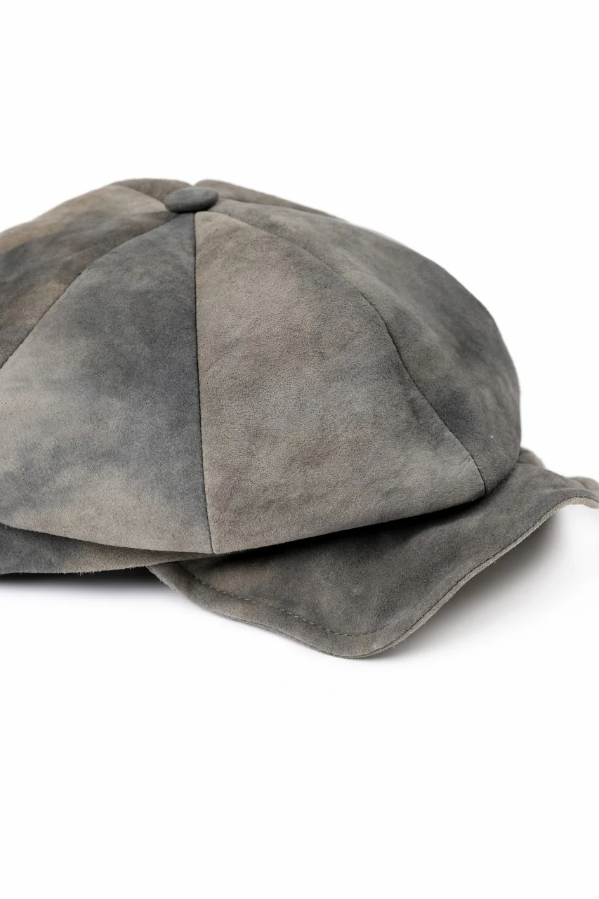 ierib Leather Casquette Cap / Lamb Suede (BEIGE) - Image 10