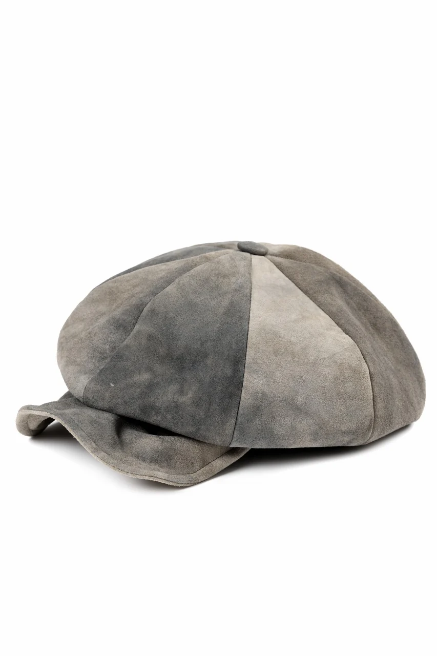ierib Leather Casquette Cap / Lamb Suede (BEIGE) - Image 3