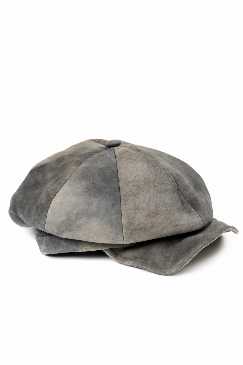 ierib Leather Casquette Cap / Lamb Suede (BEIGE) - Image 5