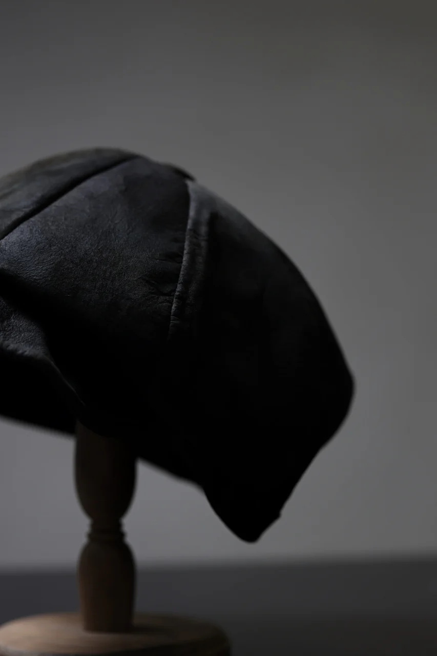 ierib Leather Casquette / Lamb Suede (BLACK) - Image 29