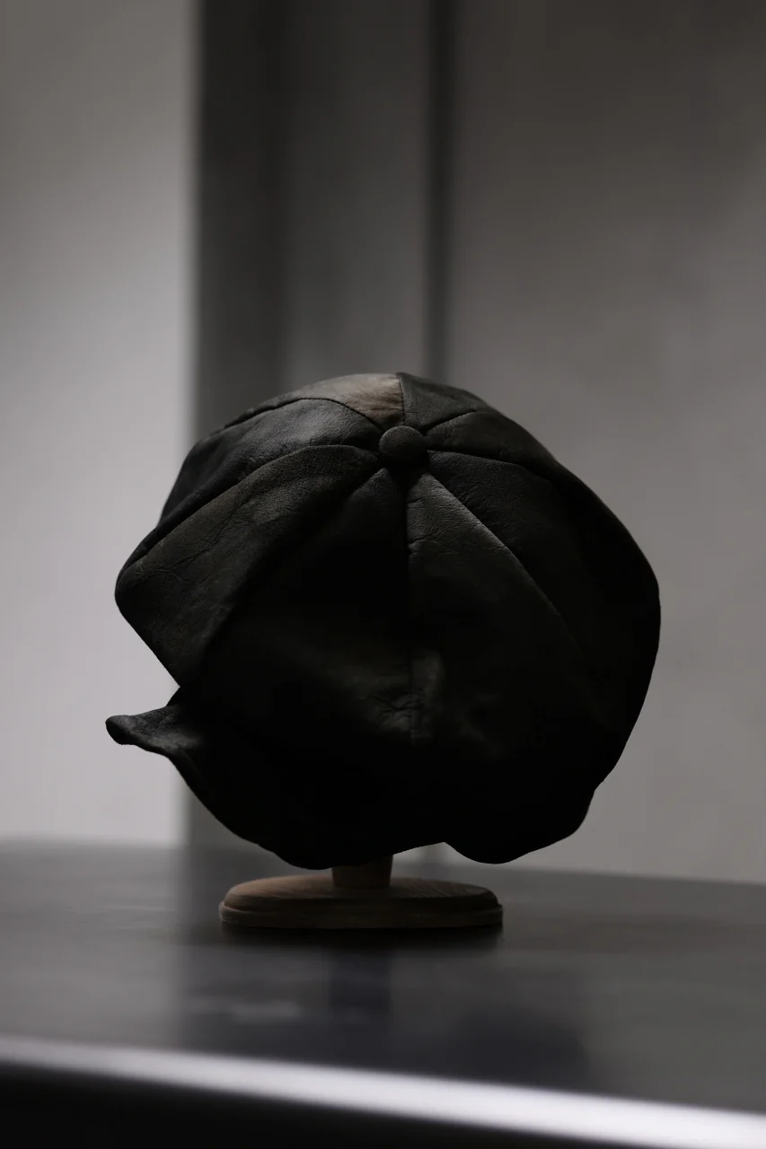 ierib Leather Casquette / Lamb Suede (BLACK) - Image 31
