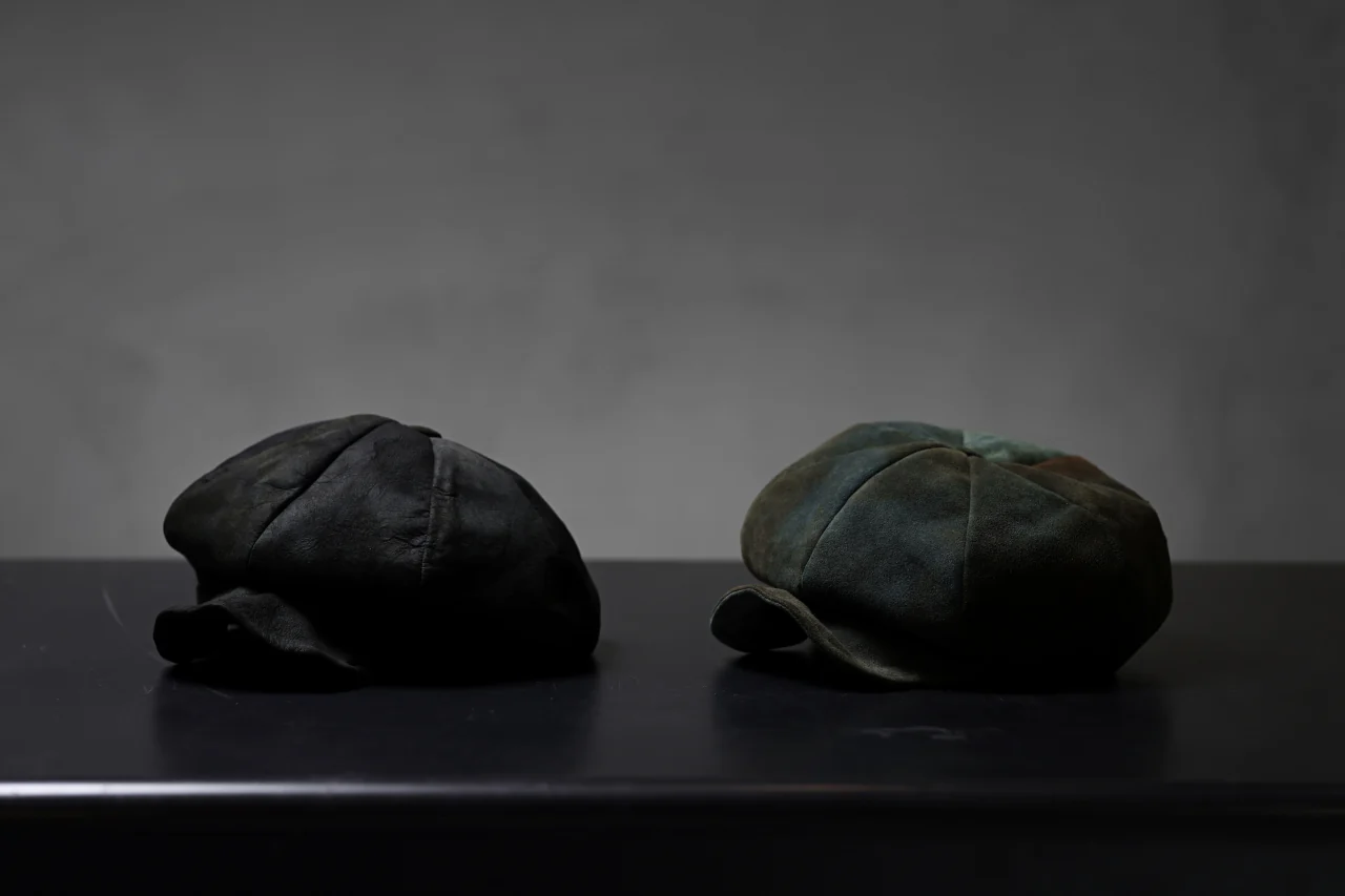 ierib Leather Casquette / Lamb Suede (BLACK) - Image 38
