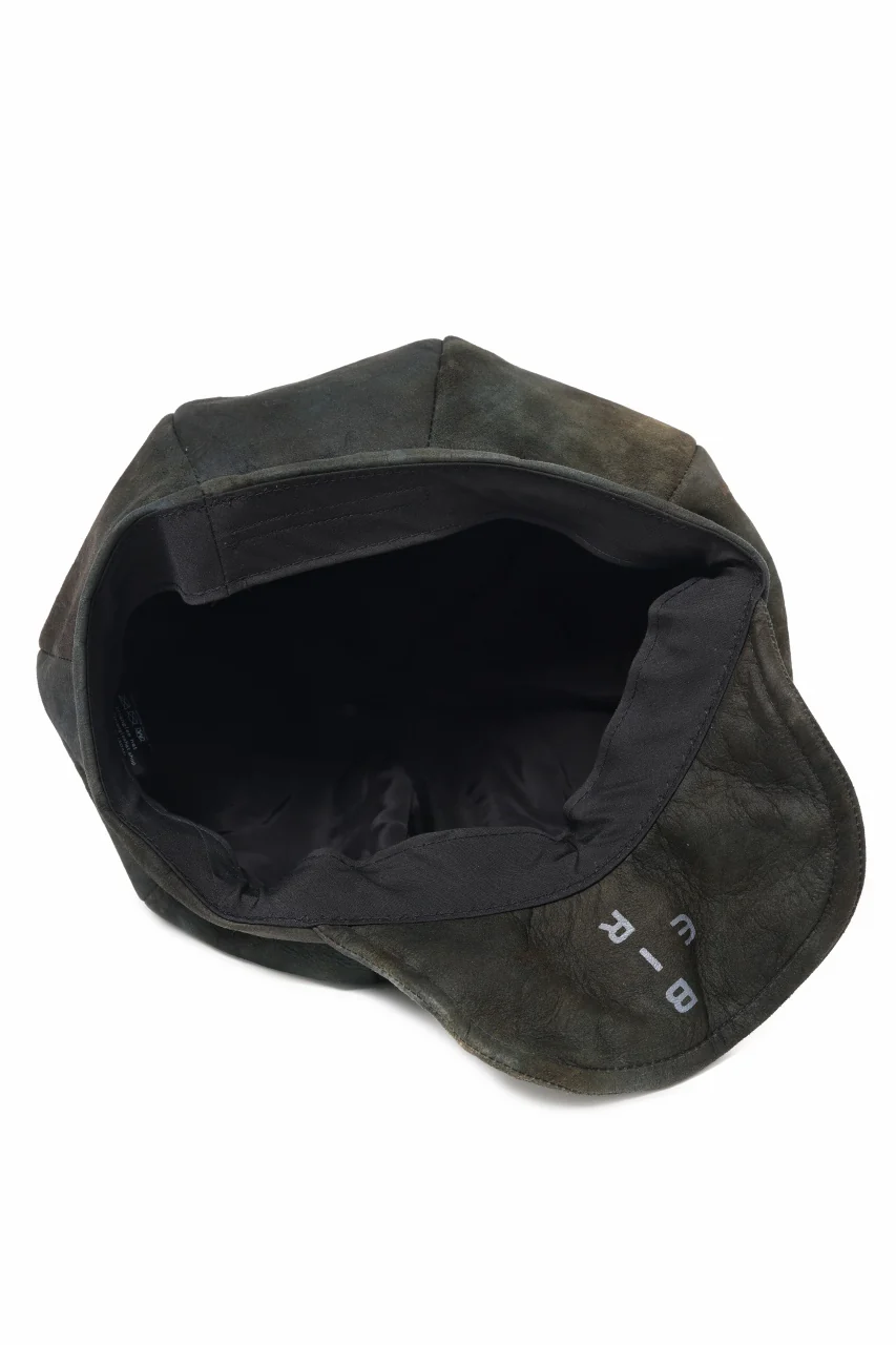 ierib Leather Casquette / Lamb Suede (BLACK) - Image 4