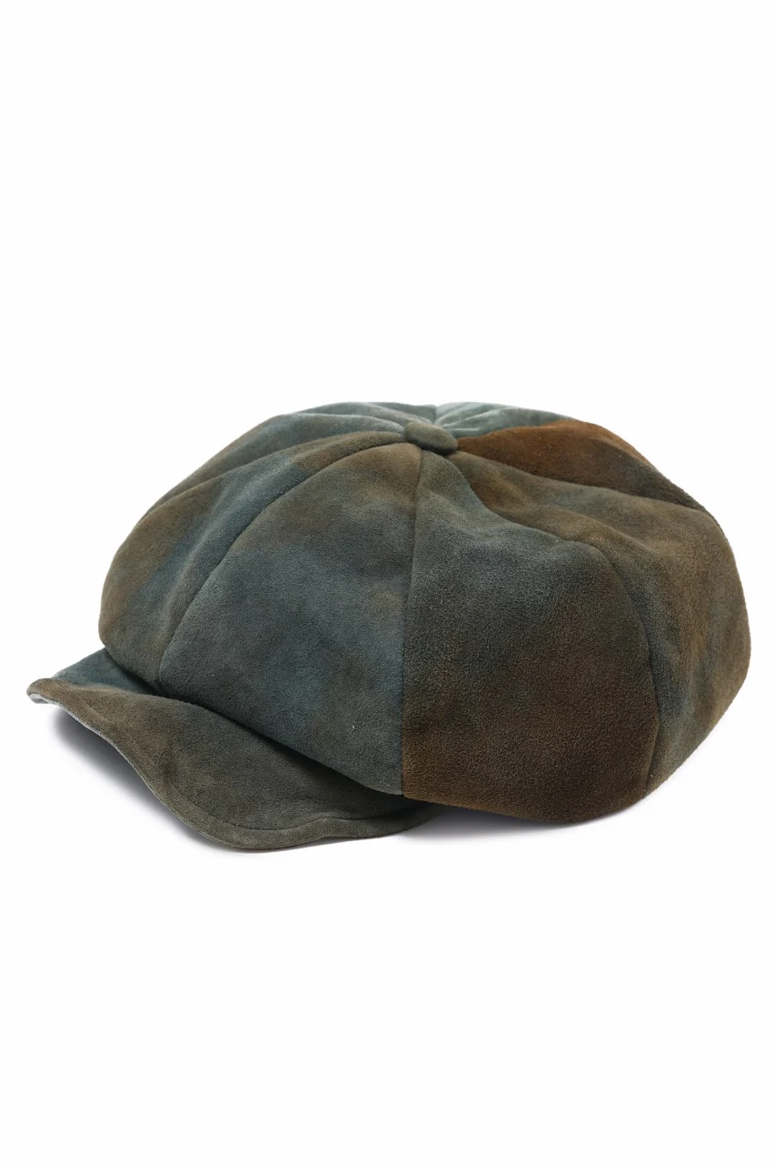 ierib Leather Casquette / Lamb Suede (BLUE GRAY)