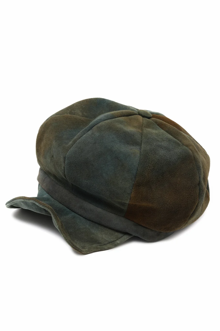 ierib Leather Casquette / Lamb Suede (BLUE GRAY) - Image 2