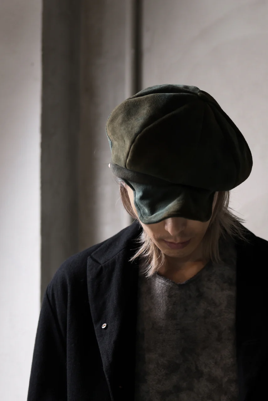 ierib Leather Casquette / Lamb Suede (BLUE GRAY) - Image 24