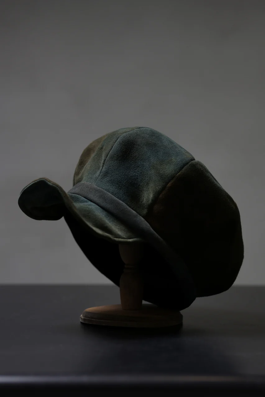 ierib Leather Casquette / Lamb Suede (BLUE GRAY) - Image 25