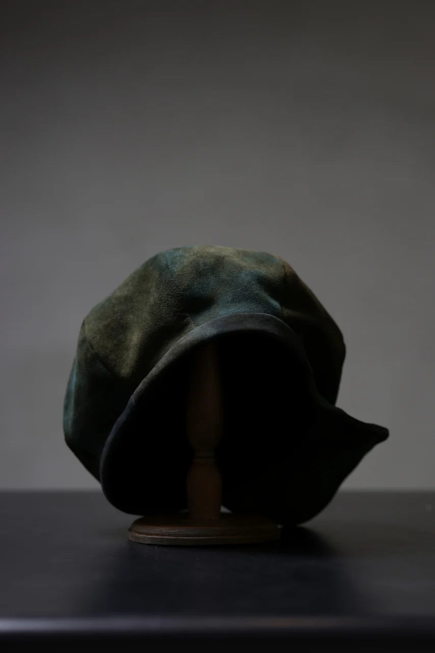 ierib Leather Casquette / Lamb Suede (BLUE GRAY) - Image 33