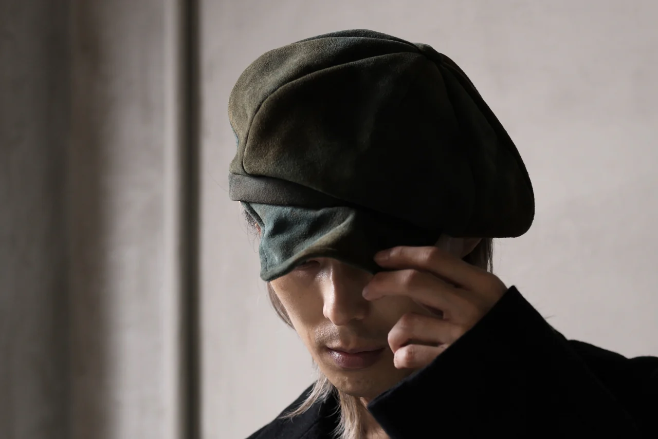 ierib Leather Casquette / Lamb Suede (BLUE GRAY) - Image 38