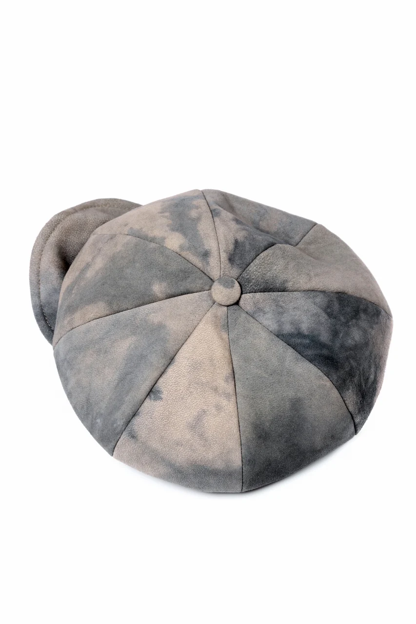 ierib Leather Casquette / Lamb Suede (GREIGE) - Image 3