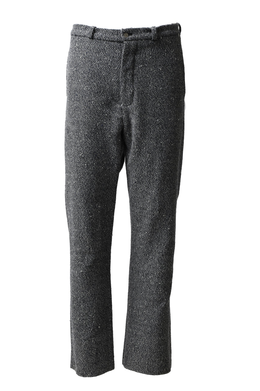 ierib loose fitted trousers / italian nep tweed wool (GREY)