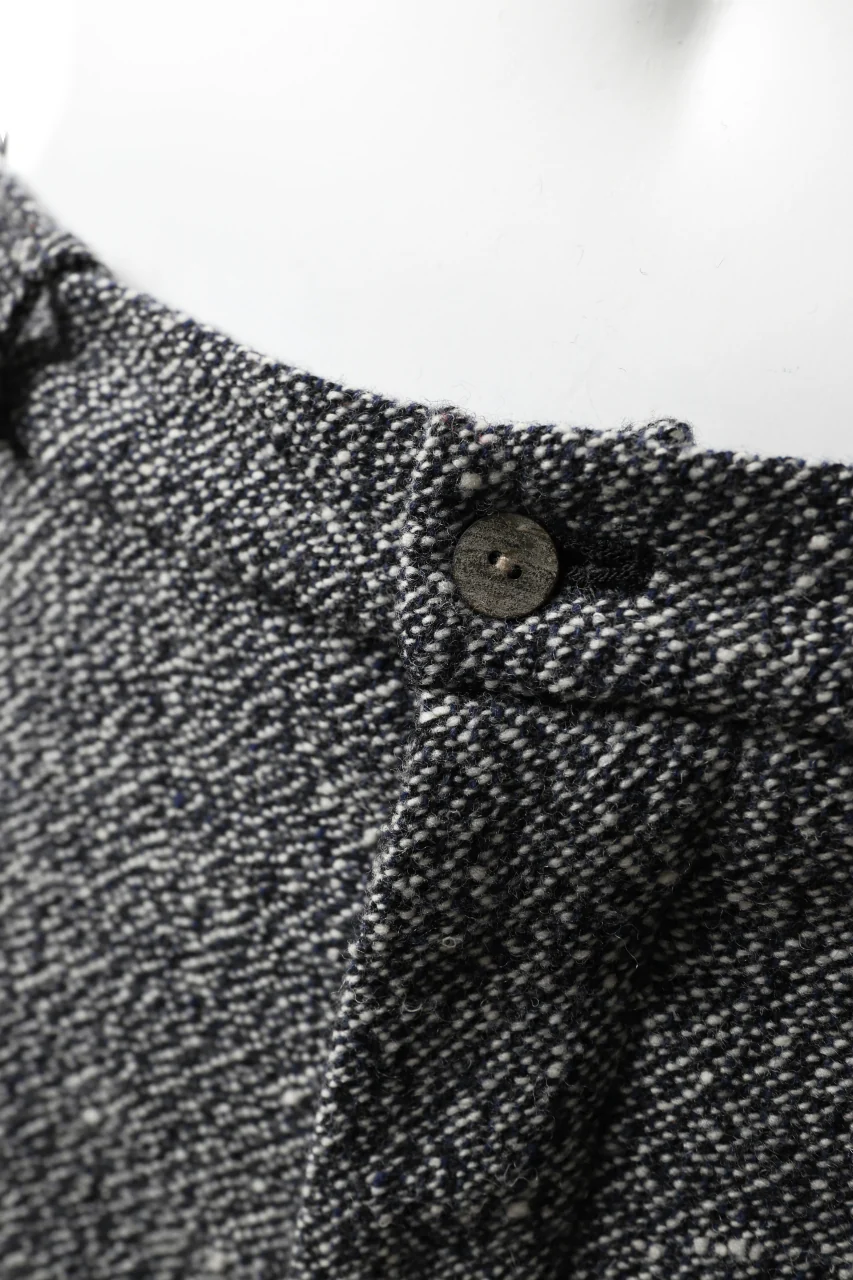 ierib loose fitted trousers / italian nep tweed wool (GREY) - Image 23