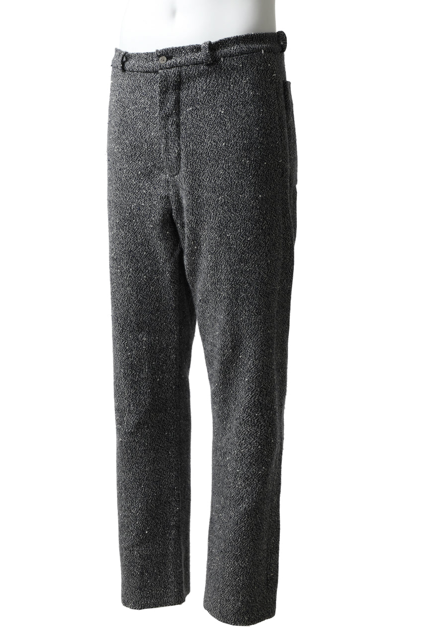 ierib loose fitted trousers / italian nep tweed wool (GREY) - Image 9