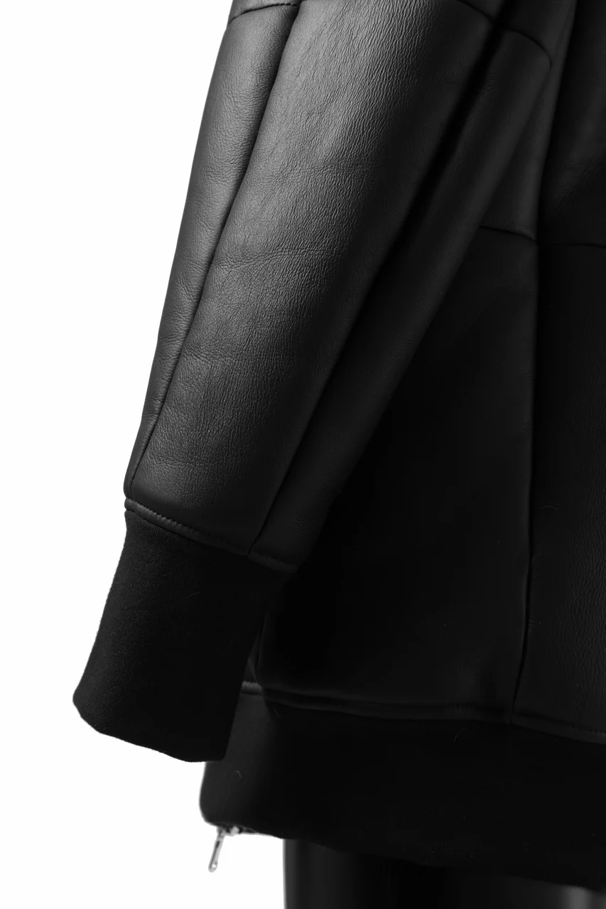 ierib ma-1 bomber jacket / toskana sheep shearling mooton (BLACK x ORANGE) - Image 21