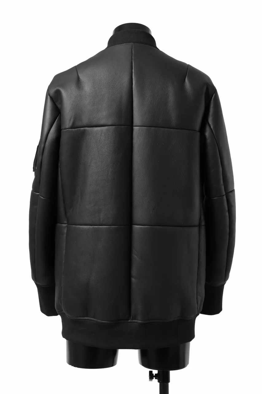 ierib ma-1 bomber jacket / toskana sheep shearling mooton (BLACK x ORANGE) - Image 5