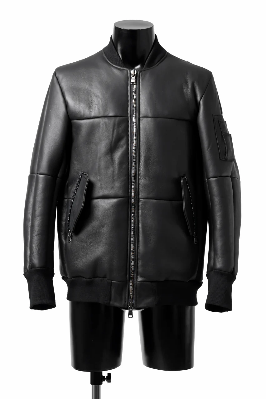 ierib exclusive ma-1 bomber jacket / toskana sheep shearling mouton (BLACK x BLACK)