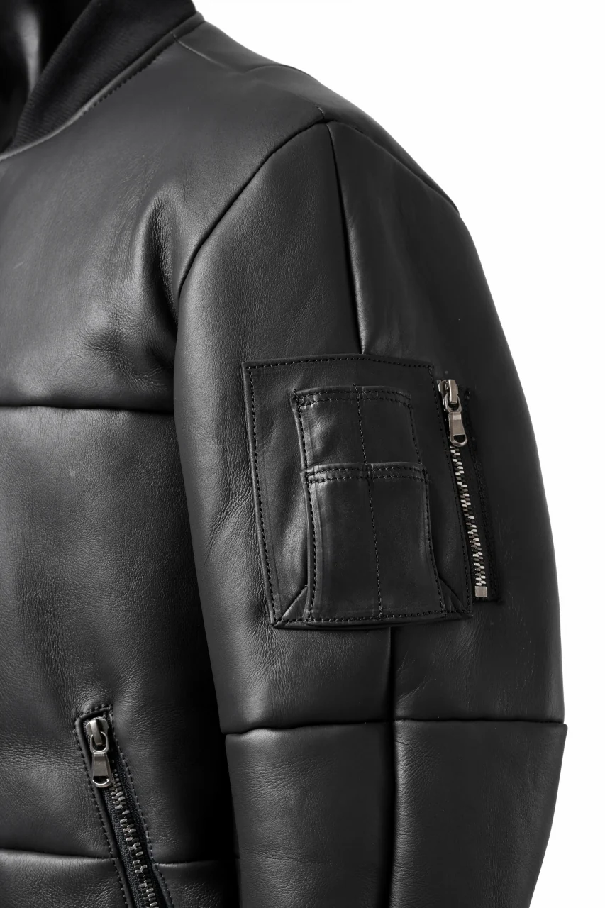 ierib exclusive ma-1 bomber jacket / toskana sheep shearling mouton (BLACK x BLACK) - Image 16