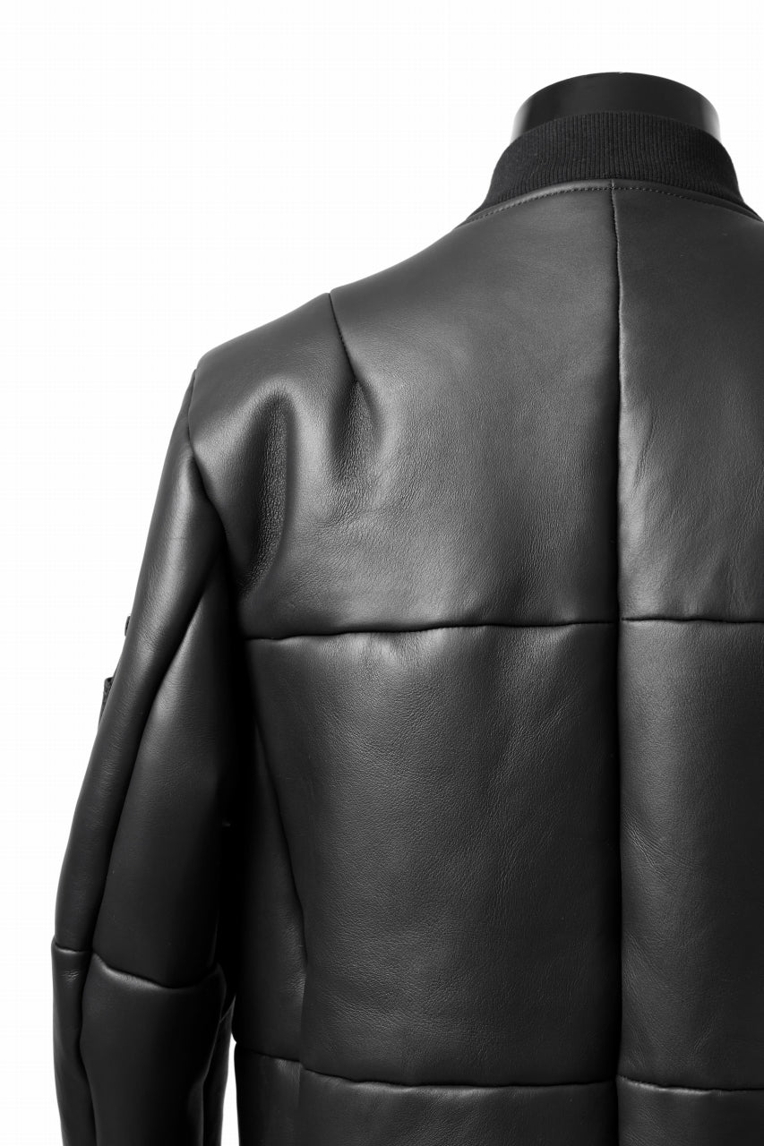 ierib exclusive ma-1 bomber jacket / toskana sheep shearling mouton (BLACK x BLACK) - Image 19