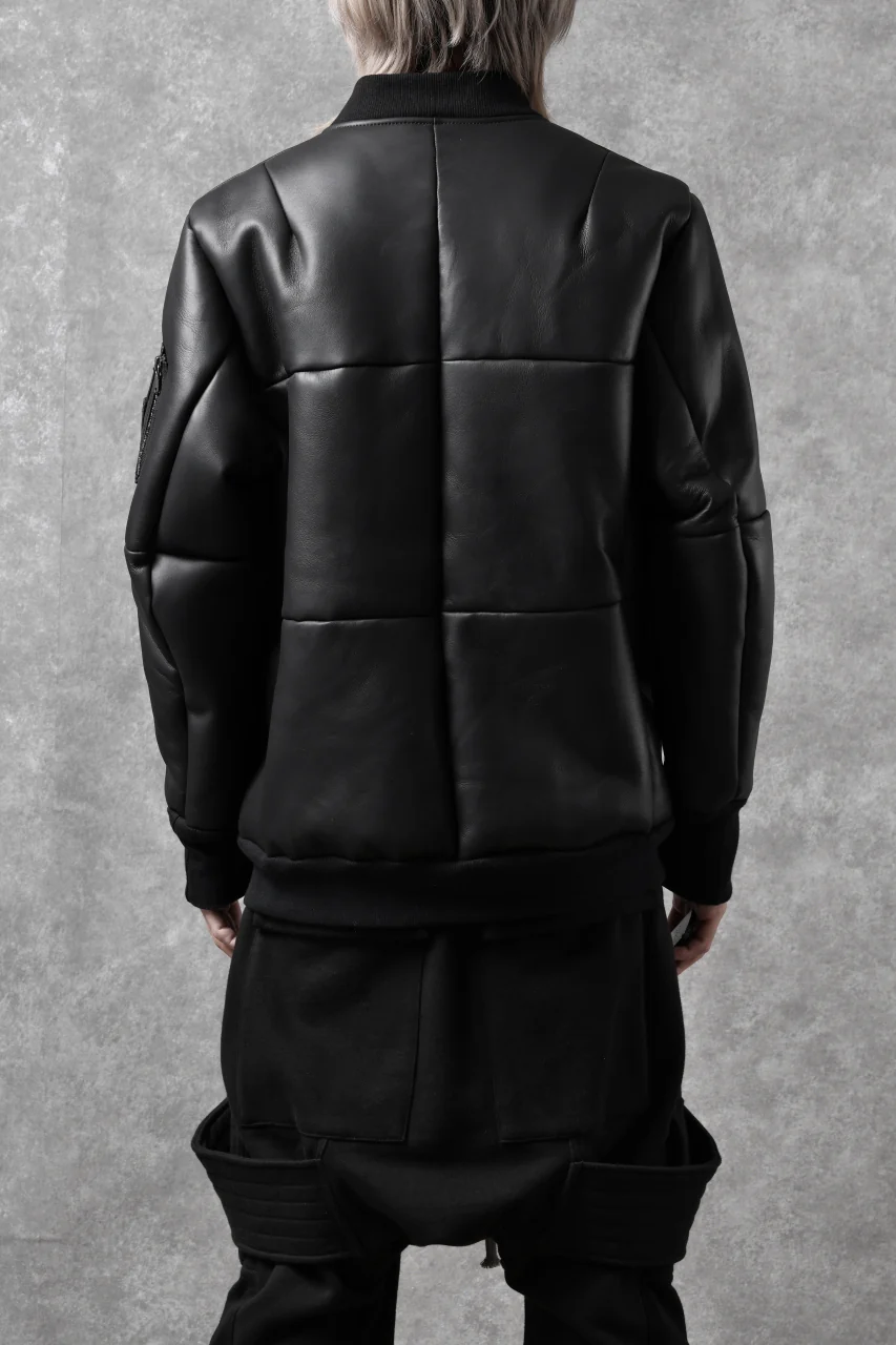 ierib exclusive ma-1 bomber jacket / toskana sheep shearling mouton (BLACK x BLACK) - Image 24