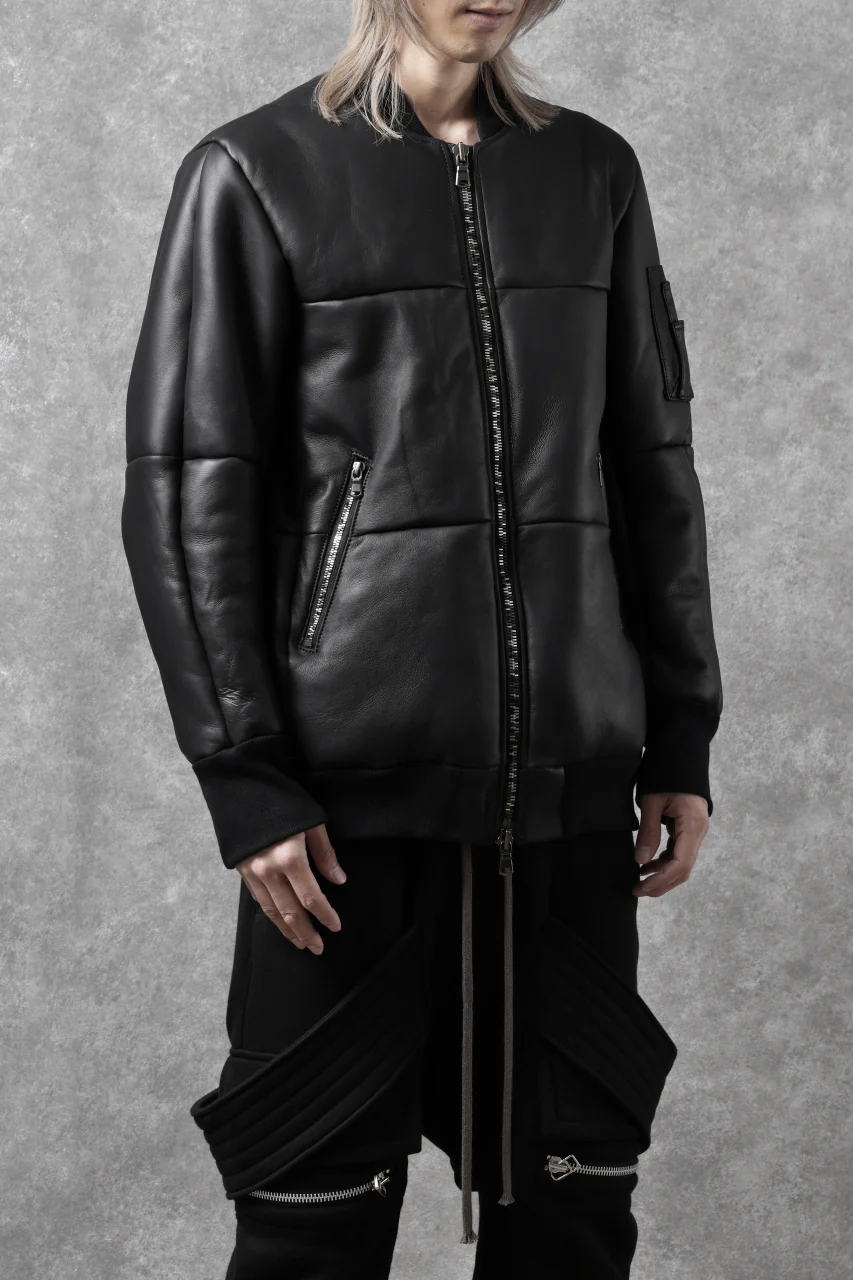 ierib exclusive ma-1 bomber jacket / toskana sheep shearling mouton (BLACK x BLACK) - Image 28