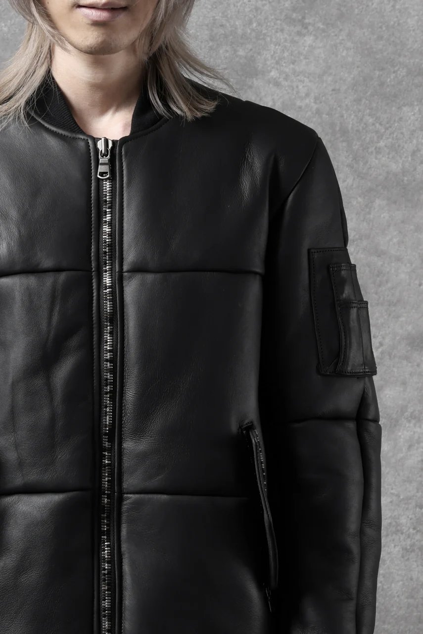 ierib exclusive ma-1 bomber jacket / toskana sheep shearling mouton (BLACK x BLACK) - Image 34