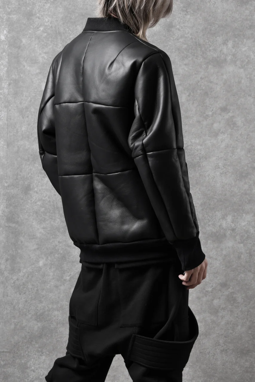 ierib exclusive ma-1 bomber jacket / toskana sheep shearling mouton (BLACK x BLACK) - Image 4