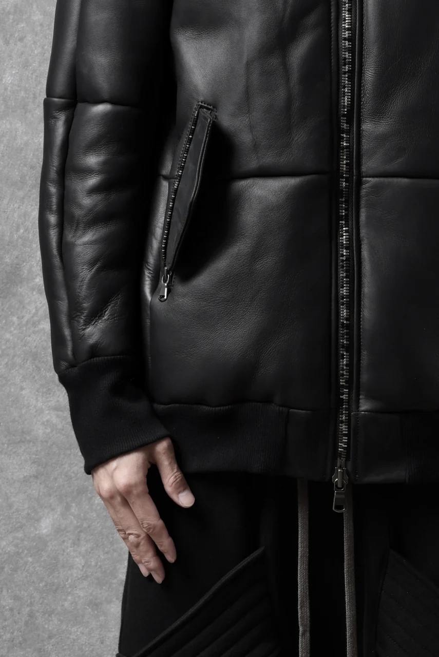 ierib exclusive ma-1 bomber jacket / toskana sheep shearling mouton (BLACK x BLACK) - Image 40