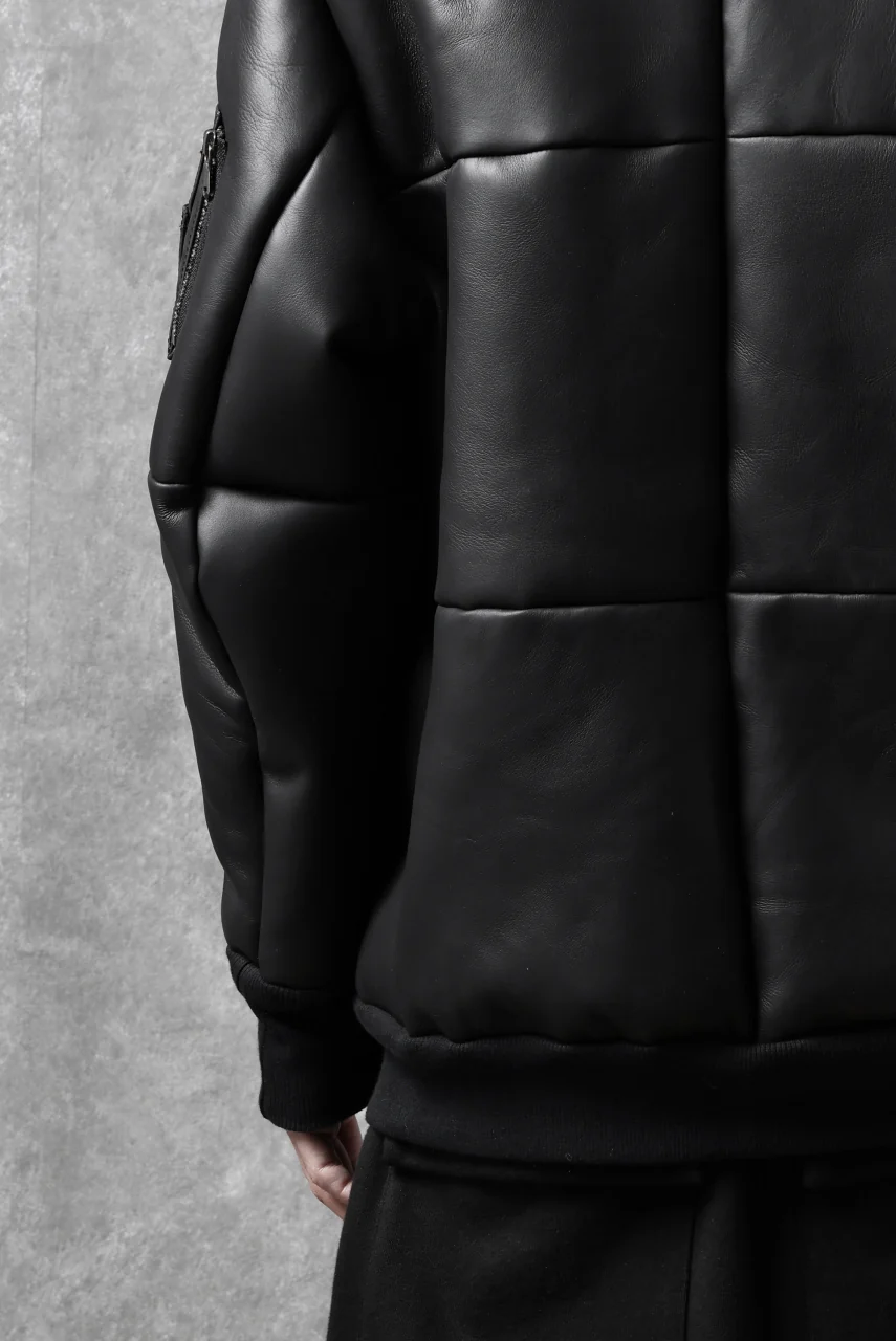 ierib exclusive ma-1 bomber jacket / toskana sheep shearling mouton (BLACK x BLACK) - Image 42