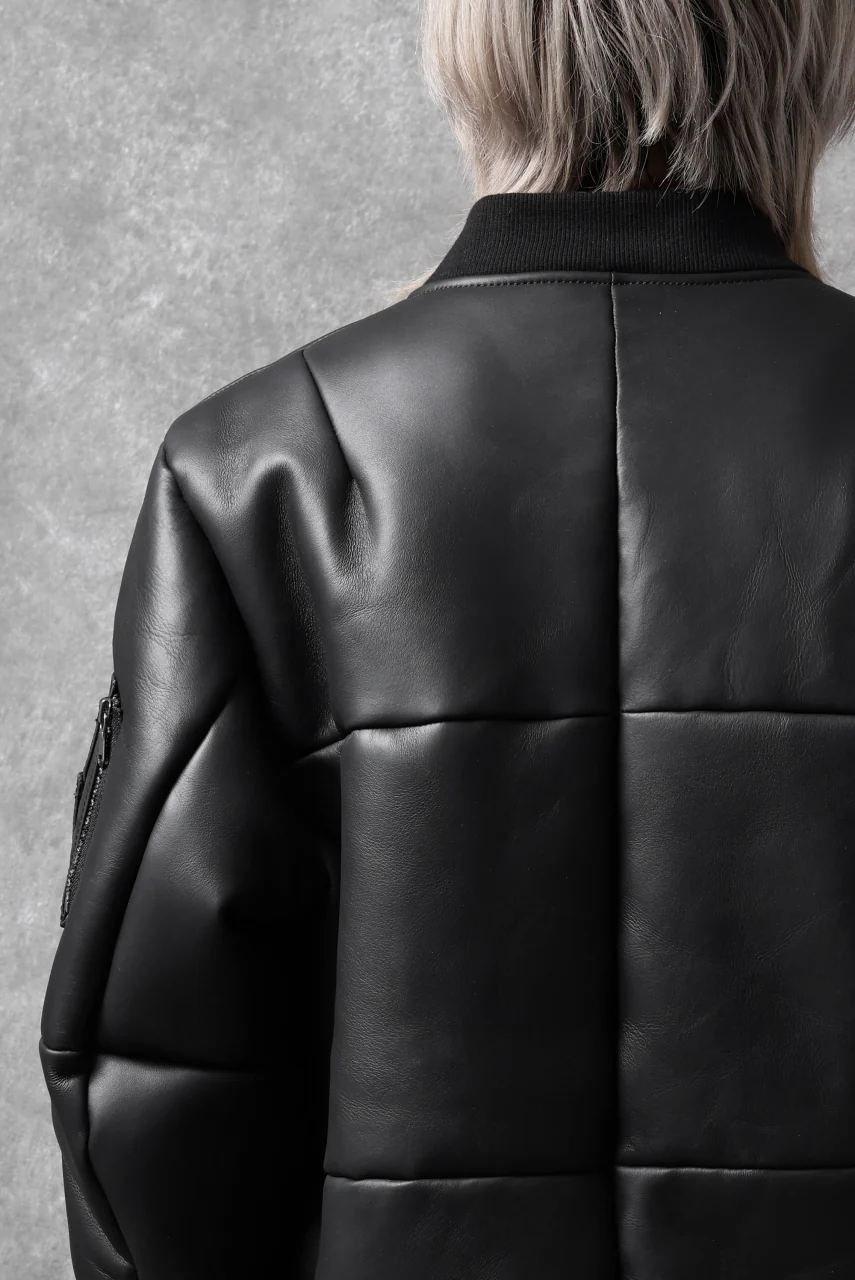 ierib exclusive ma-1 bomber jacket / toskana sheep shearling mouton (BLACK x BLACK) - Image 43