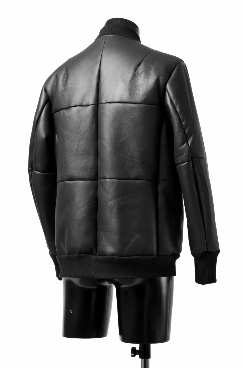 ierib exclusive ma-1 bomber jacket / toskana sheep shearling mouton (BLACK x BLACK) - Image 9