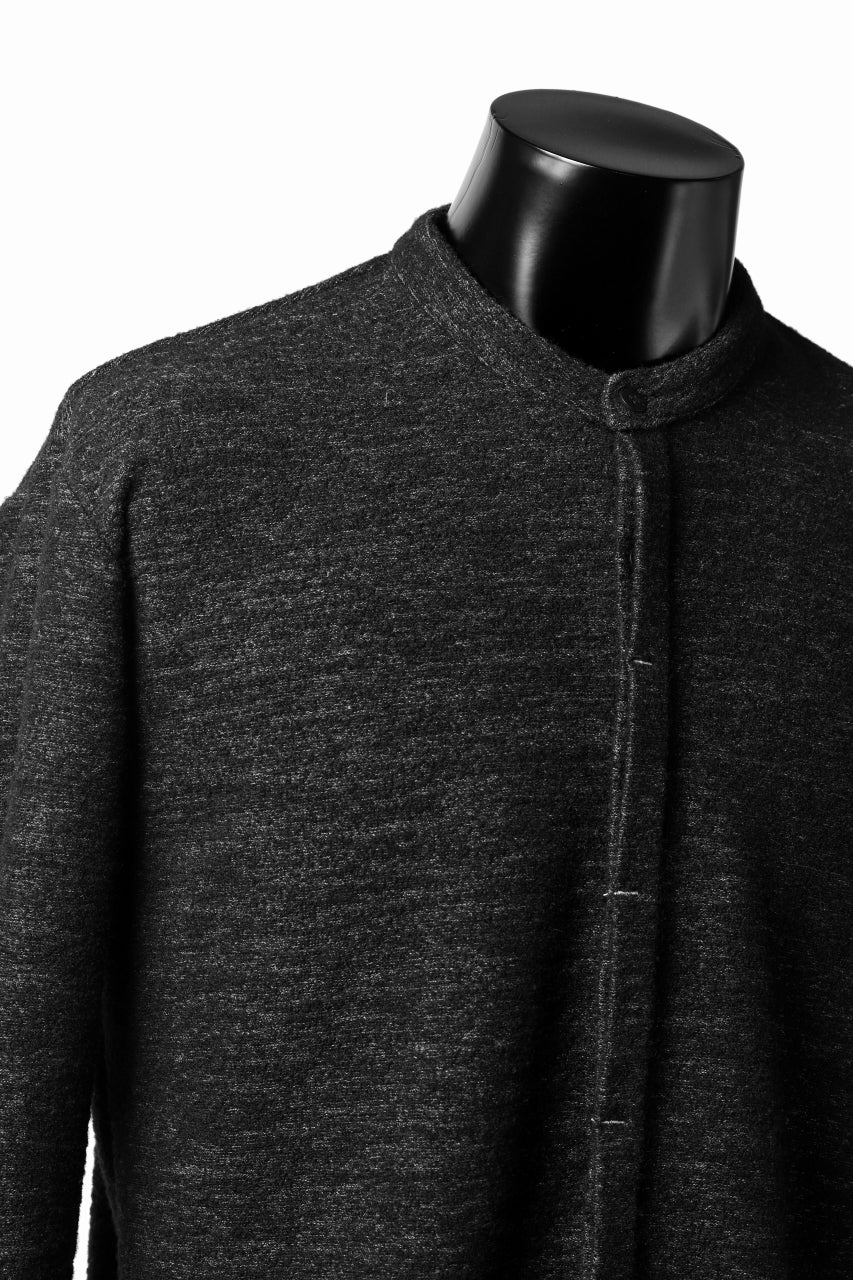 ierib MINIMAL SHIRT / COMPRESSED PILE KNIT (BLACK) - Image 10