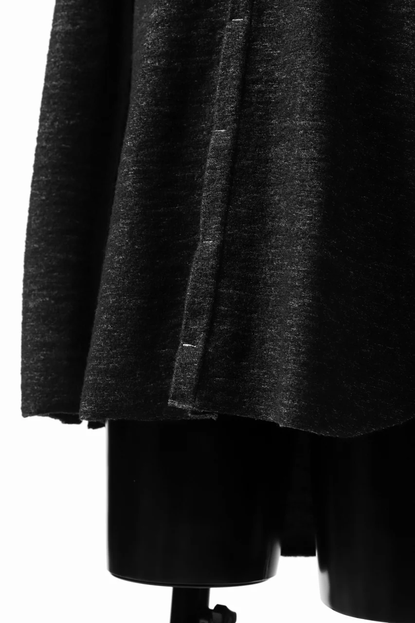 ierib MINIMAL SHIRT / COMPRESSED PILE KNIT (BLACK) - Image 14