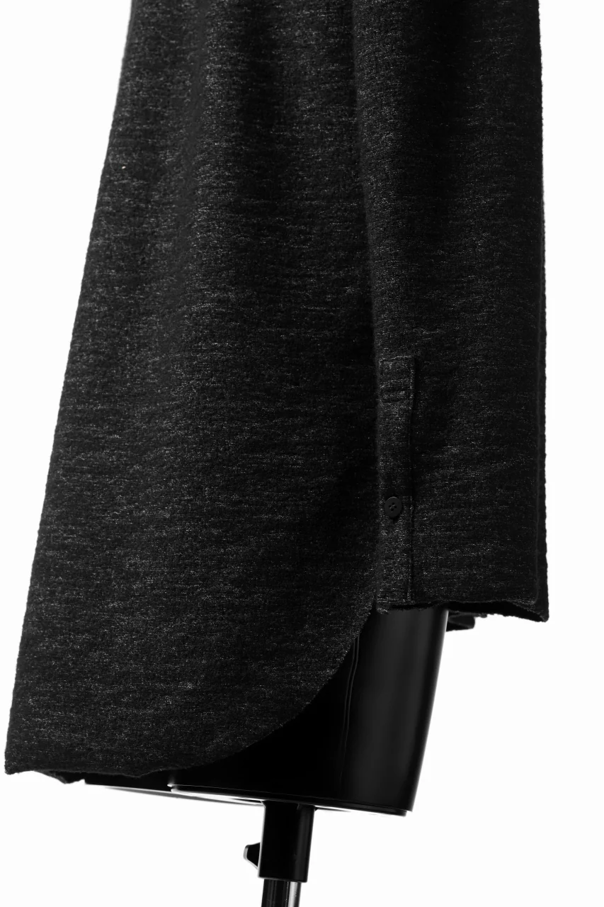 ierib MINIMAL SHIRT / COMPRESSED PILE KNIT (BLACK) - Image 16