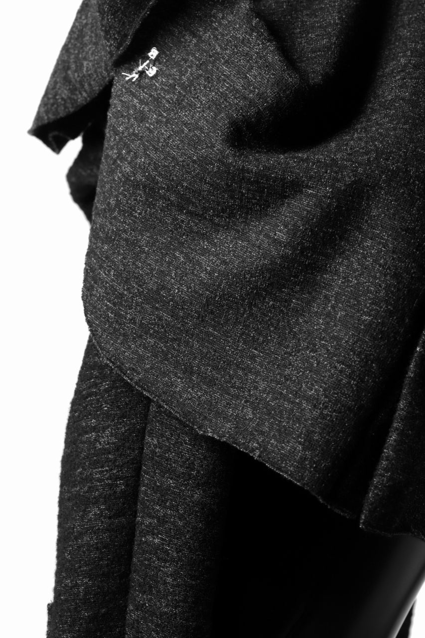 ierib MINIMAL SHIRT / COMPRESSED PILE KNIT (BLACK) - Image 19