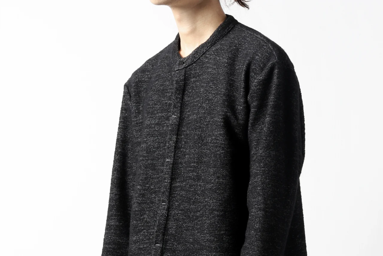 ierib MINIMAL SHIRT / COMPRESSED PILE KNIT (BLACK) - Image 32
