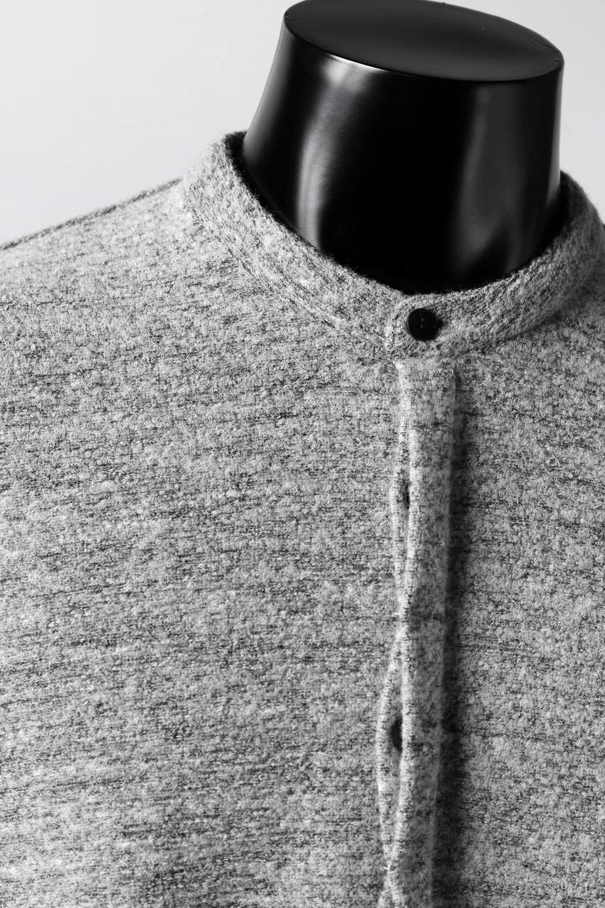 ierib MINIMAL SHIRT / COMPRESSED PILE KNIT (GREY) - Image 10