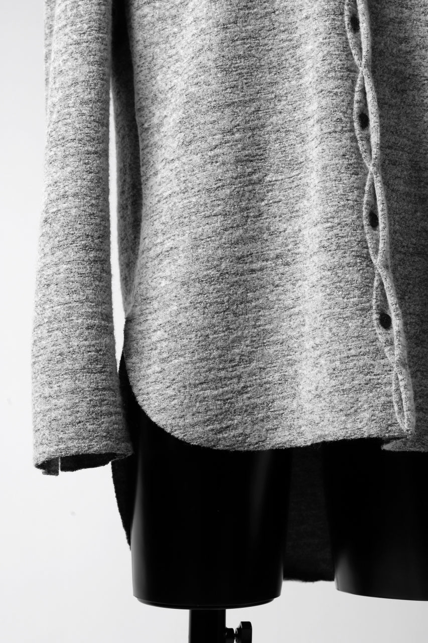 ierib MINIMAL SHIRT / COMPRESSED PILE KNIT (GREY) - Image 14