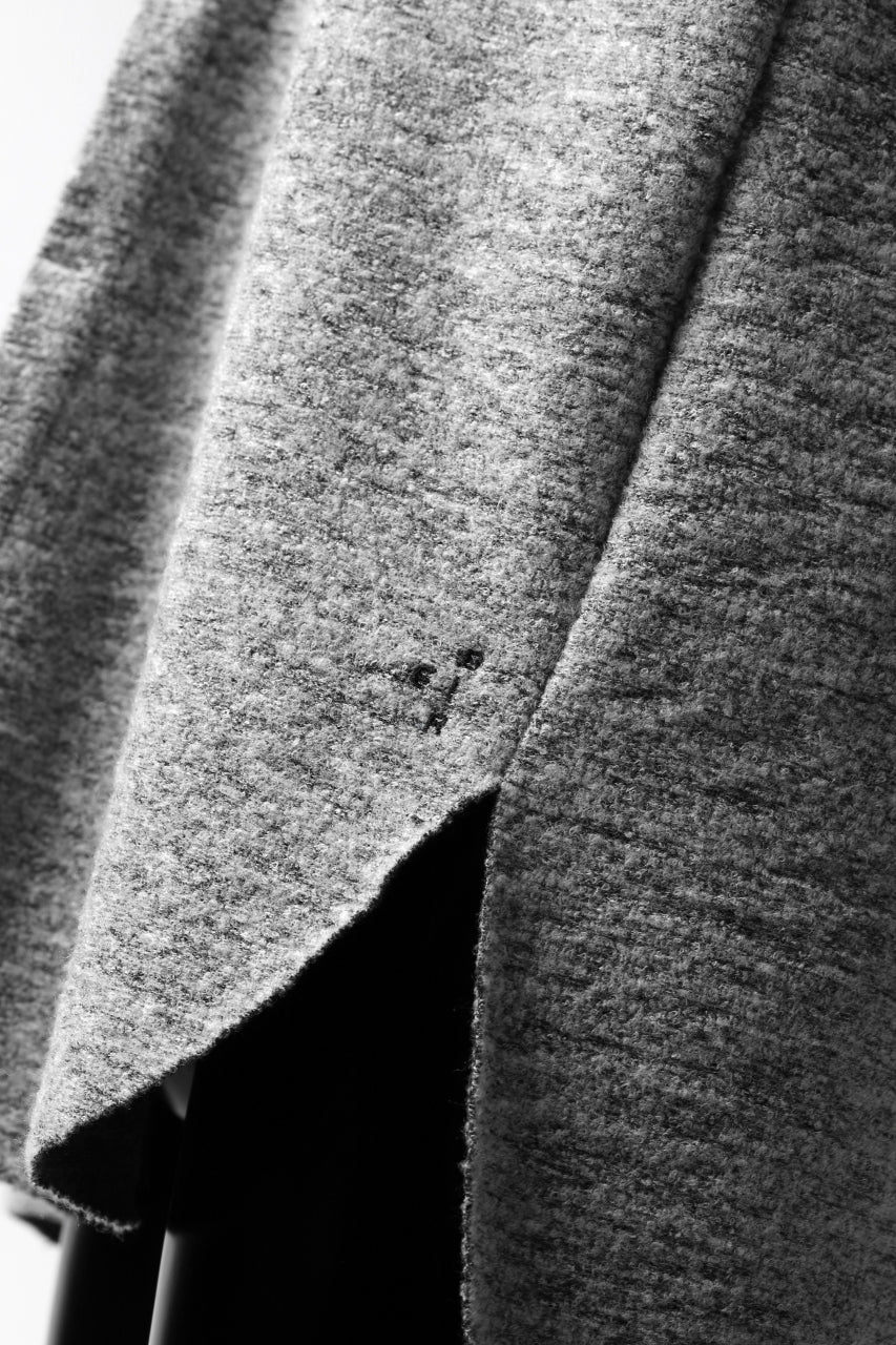 ierib MINIMAL SHIRT / COMPRESSED PILE KNIT (GREY) - Image 16