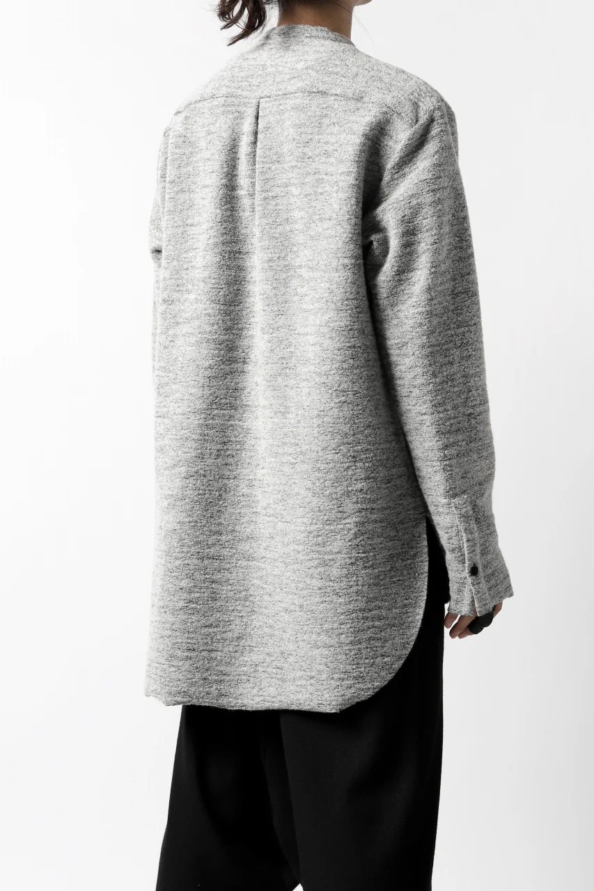 ierib MINIMAL SHIRT / COMPRESSED PILE KNIT (GREY) - Image 21