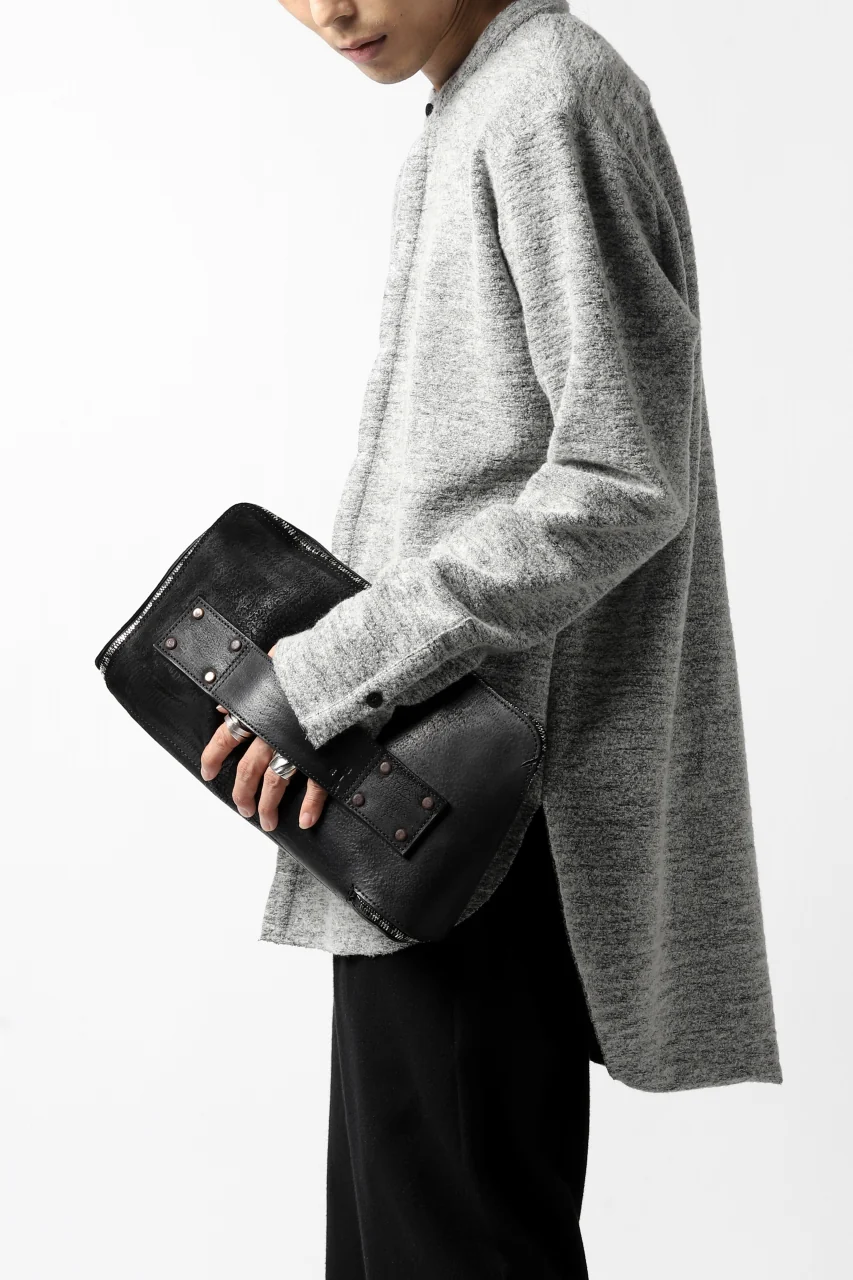 ierib MINIMAL SHIRT / COMPRESSED PILE KNIT (GREY) - Image 28