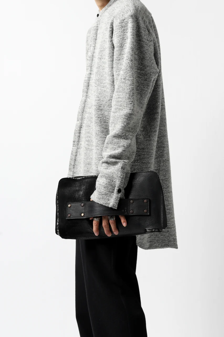 ierib MINIMAL SHIRT / COMPRESSED PILE KNIT (GREY) - Image 29