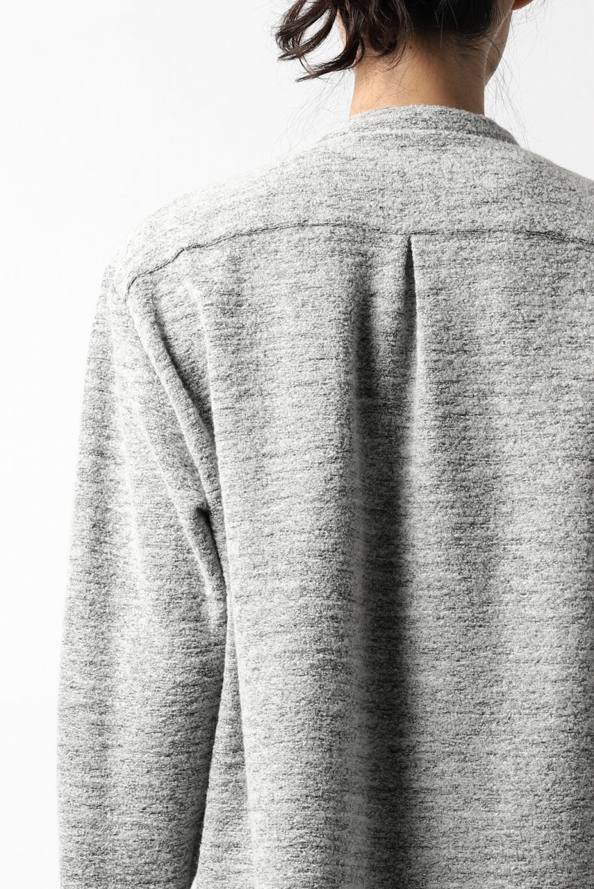 ierib MINIMAL SHIRT / COMPRESSED PILE KNIT (GREY) - Image 31