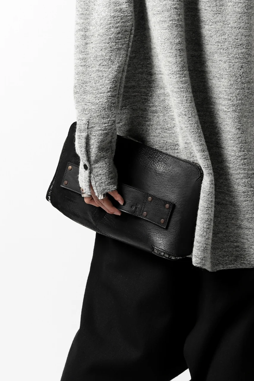 ierib MINIMAL SHIRT / COMPRESSED PILE KNIT (GREY) - Image 33
